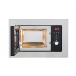 Baumatic BMG220X 20公升嵌入式燒烤微波爐：8個自動菜單，獨立燒烤功能，兒童安全鎖