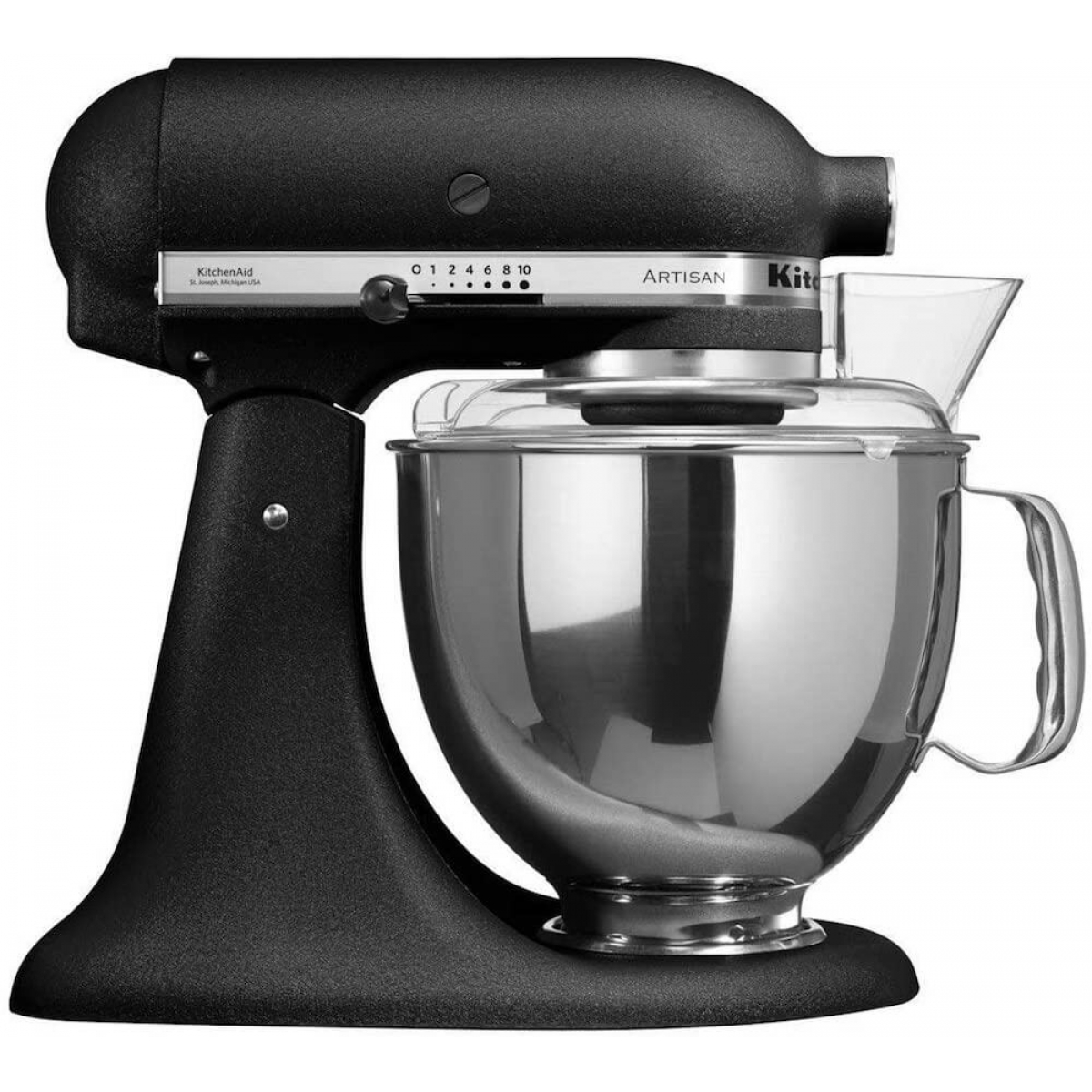 KitchenAid 5KSM175PSBBK 4.8公升 Artisan 抬頭式廚師機 (雙碗 & 雙攪拌槳) (鑄鐵黑)