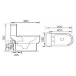 Richford R666D 傷殘專用相連式座廁 (連緩衝降板)