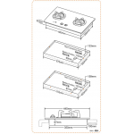 TGC ST62TG 密封爐頭嵌入式平面爐｜5.0kW 強勁火力 | 獨立芯火 | 強化玻璃爐面 | 熄火安全裝置