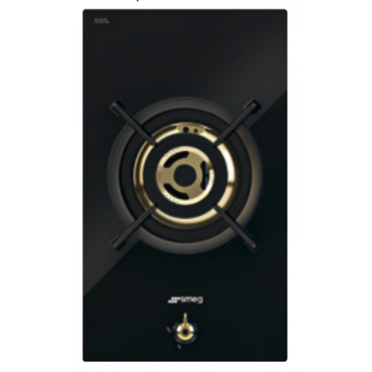 Smeg PC31GNOT1 30厘米 嵌入式單頭煤氣煮食爐｜CLASSICA 系列，黑色玻璃設計