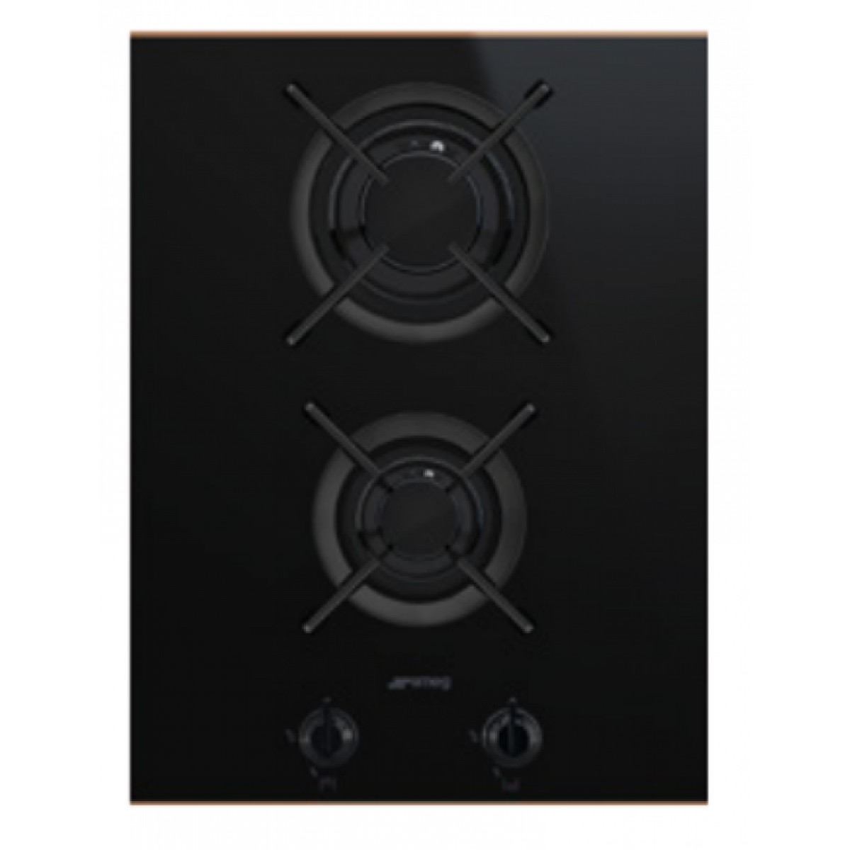 Smeg PV632CNRT 38厘米 嵌入式雙頭煤氣煮食爐｜Dolce Stil Novo 系列，黑色玻璃