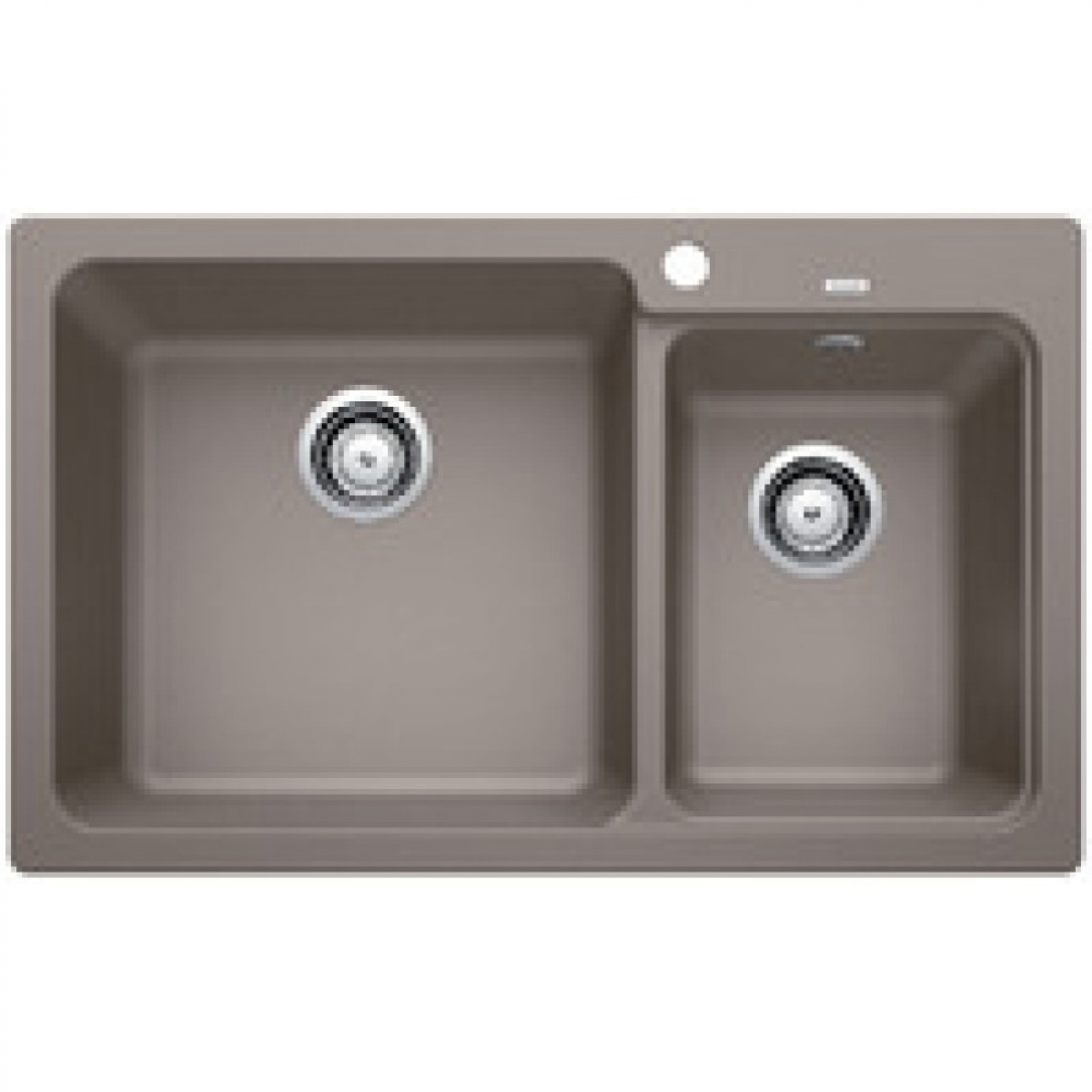 BLANCO NAYA 8 519652 德國製 花崗岩合成雙槽鋅盤 (巧克力色)