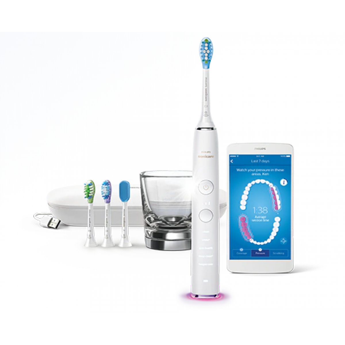 PHILIPS 飛利浦 HX9924/02 Sonicare DiamondClean Smart 9500 聲波震動牙刷：智能感測、5種模式、2週改善牙齦健康