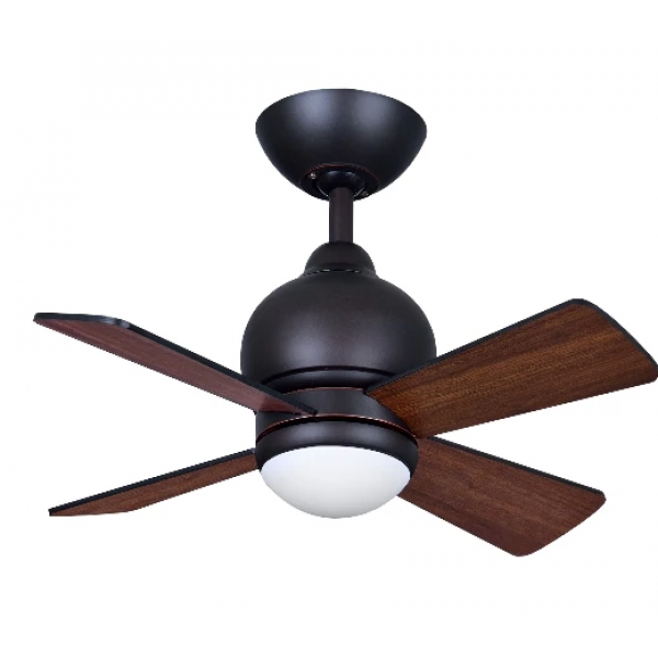 Iconic MICRO 24吋天花吊扇 (擦銅色+黑色/胡桃木色) - 遙控、LED燈、夏季/冬季模式