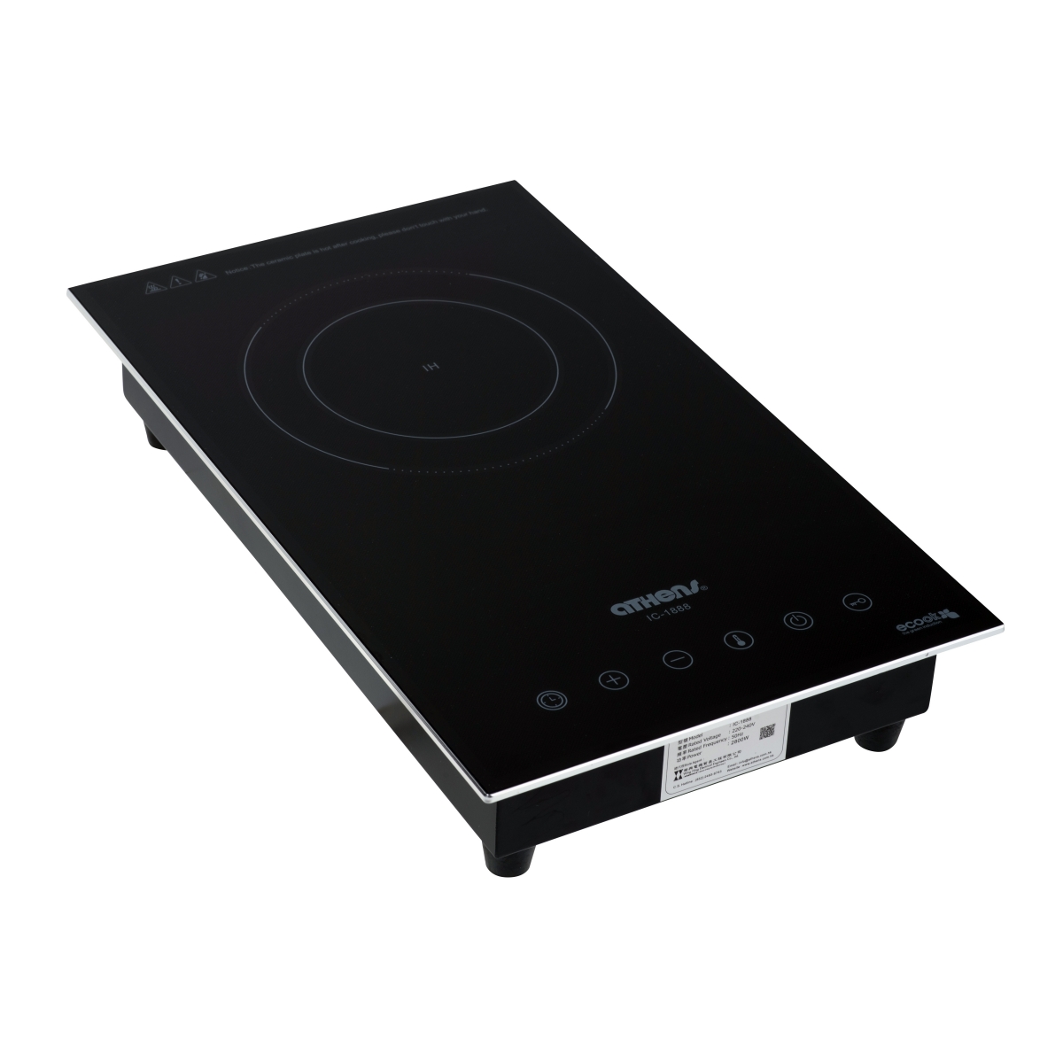 ATHENS 金雅典 IC-1888 2800W單頭電磁爐 | 德國SCHOTT玻璃、座檯/嵌入式、9段火力