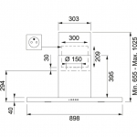 Roblin IKOS900 90厘米 煙囪式抽油煙機 - 741m³/h 強勁排風 LED照明