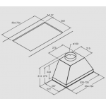 Fulgor CHB6012X 嵌入式抽油煙機 - 53厘米，800m³/h，不銹鋼設計
