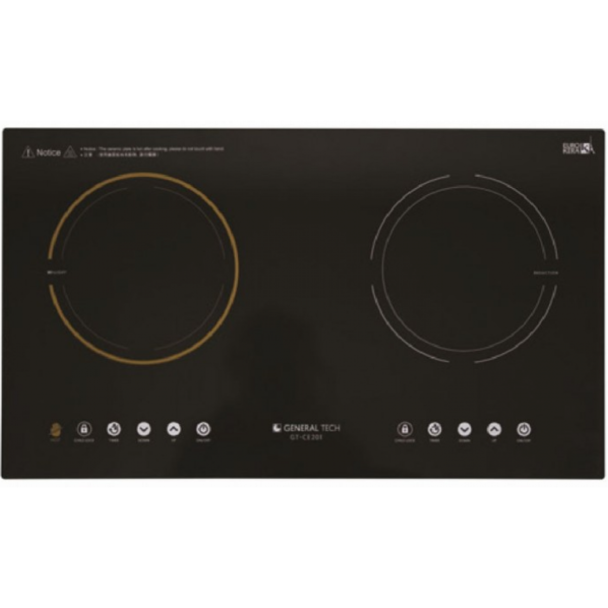 General Tech 名將牌 GT-CE201 電陶電磁組合爐 - 71厘米，2合1設計，法國陶瓷玻璃