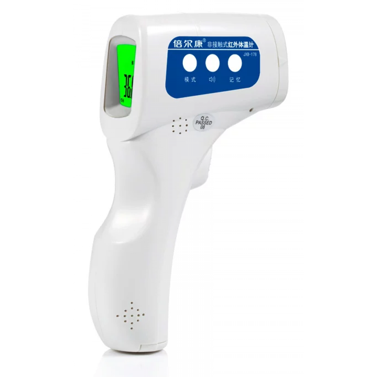 Berrcom JXB-178 非接觸式紅外體溫計 - 一秒測溫，發燒警示，32組記憶