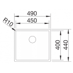 Blanco 517215 CLARON450-U 49厘米 單盆昇盤