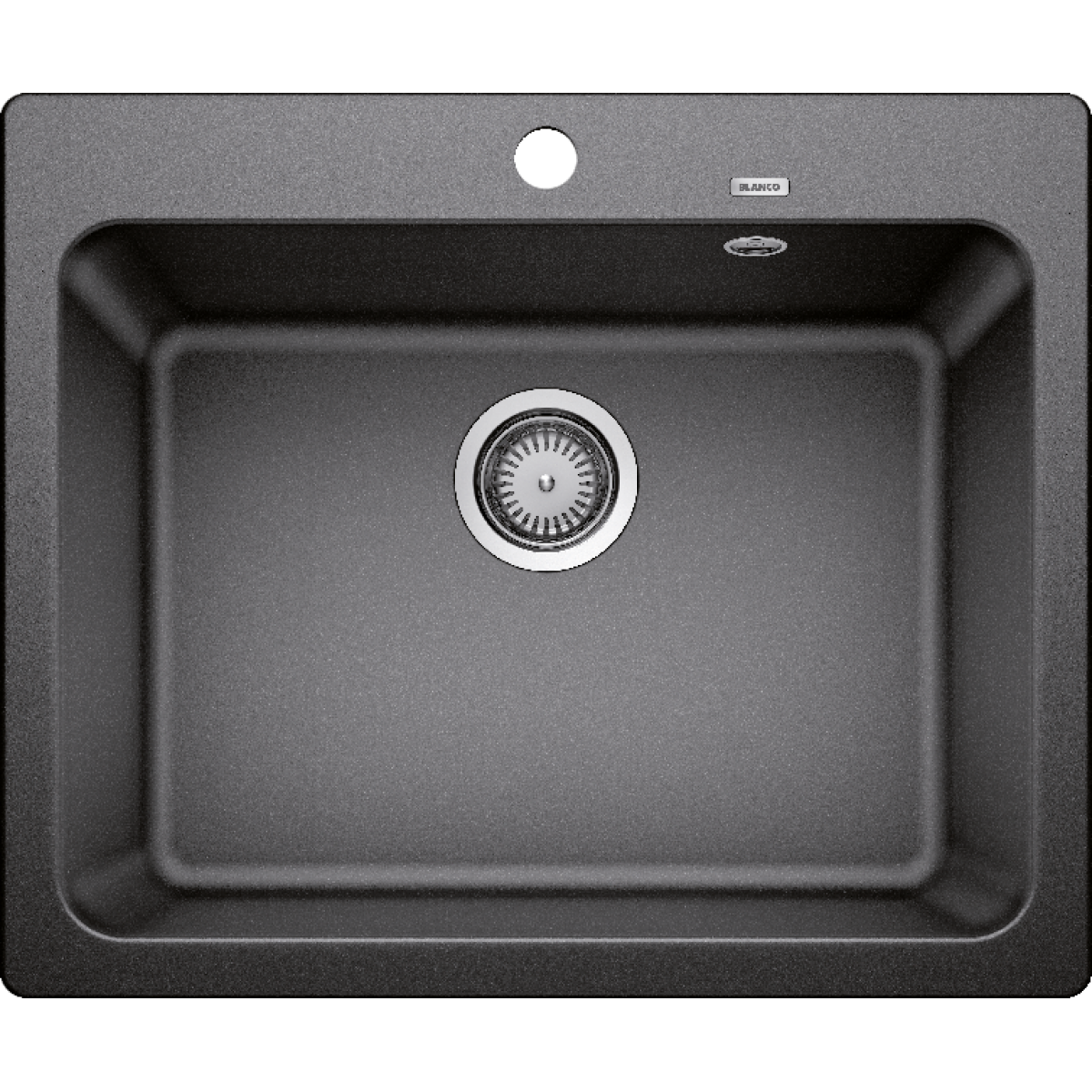 BLANCO NAYA 6 (519638) 花崗岩合成單槽鋅盤｜無烟煤色
