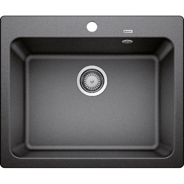 BLANCO NAYA 6 (519638) 花崗岩合成單槽鋅盤｜無烟煤色