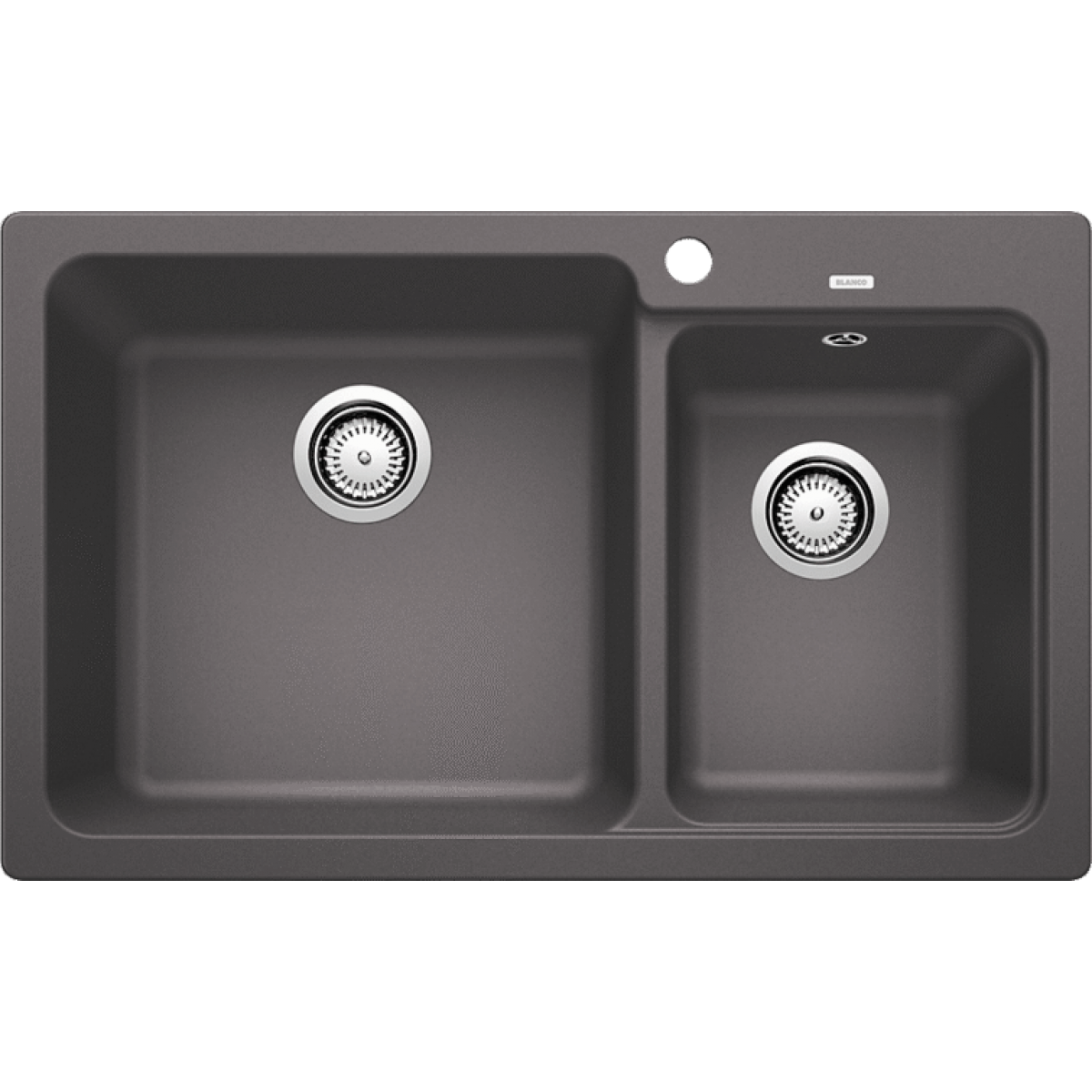 BLANCO NAYA 8 花崗岩雙槽鋅盤 (岩石灰) - 德國製造 | 200毫米深盆