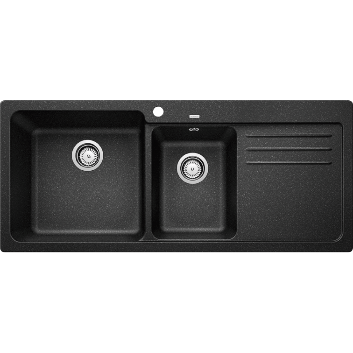 BLANCO NAYA 8 S (519654) 花崗岩合成雙槽鋅盤 (碳灰色，附瀝水板)