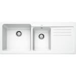 Blanco 519657 NAYA 8S 廚房左雙盆昇盤 (白色 White)