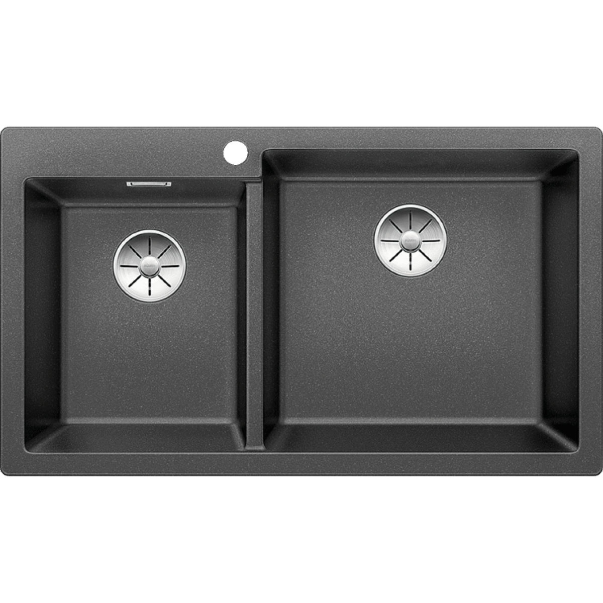 BLANCO PLEON 9 523057 花崗岩合成雙槽鋅盤 (無煙煤色)