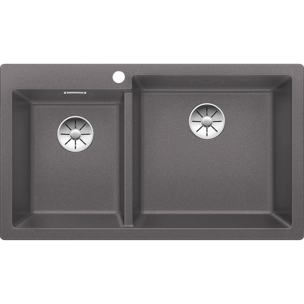 BLANCO PLEON 9(523058) 花崗岩雙槽鋅盤 (岩石灰色，220mm深)