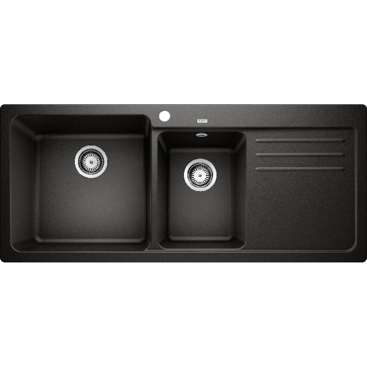 Blanco NAYA 8S 德國製左雙盆廚房水槽 (黑色)