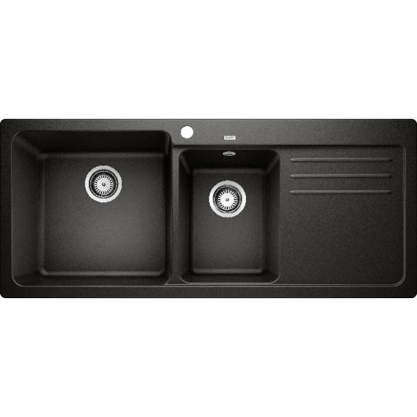 Blanco NAYA 8S 德國製左雙盆廚房水槽 (黑色)