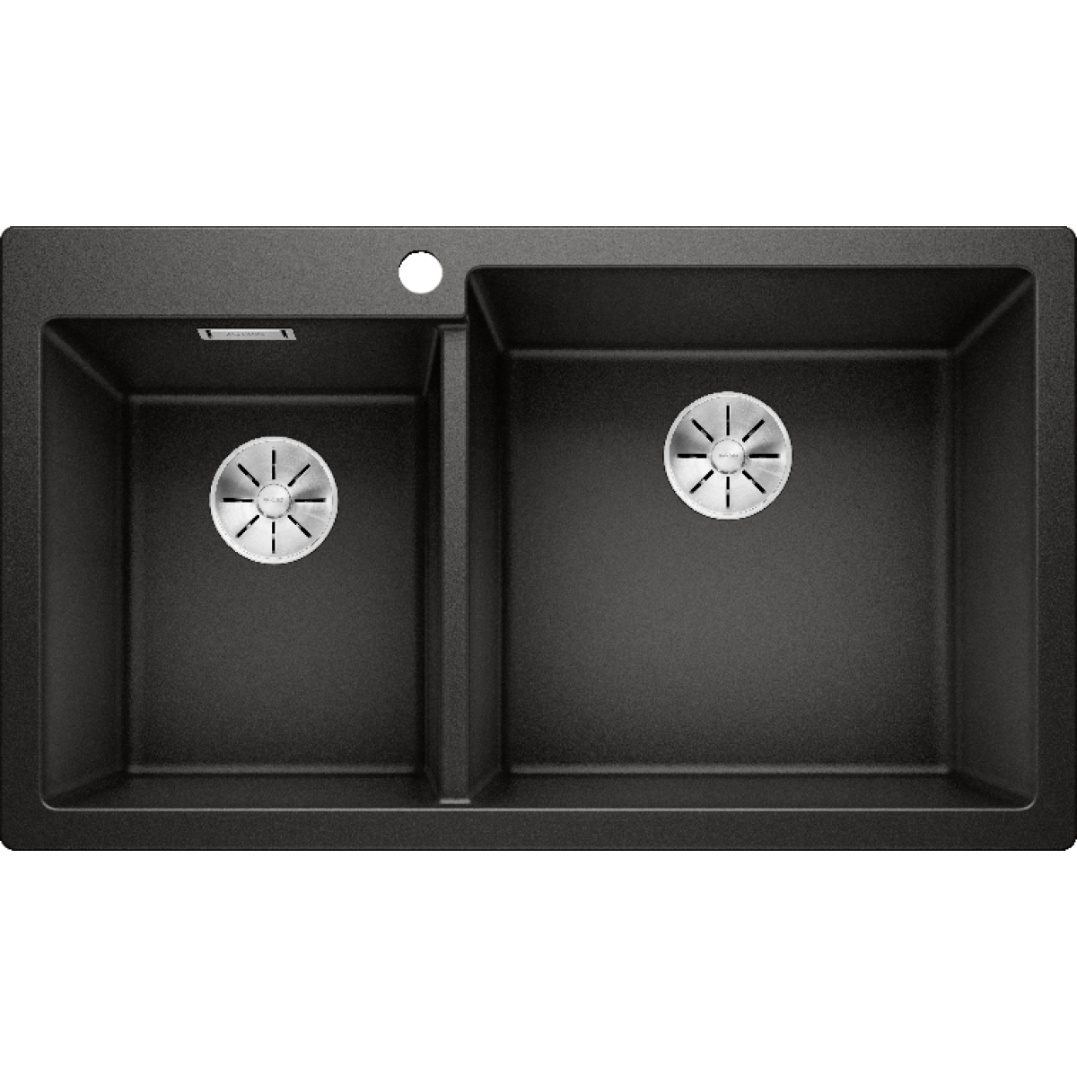 Blanco Pleon 9 德國製花崗岩複合雙盆廚房水槽 (黑色)