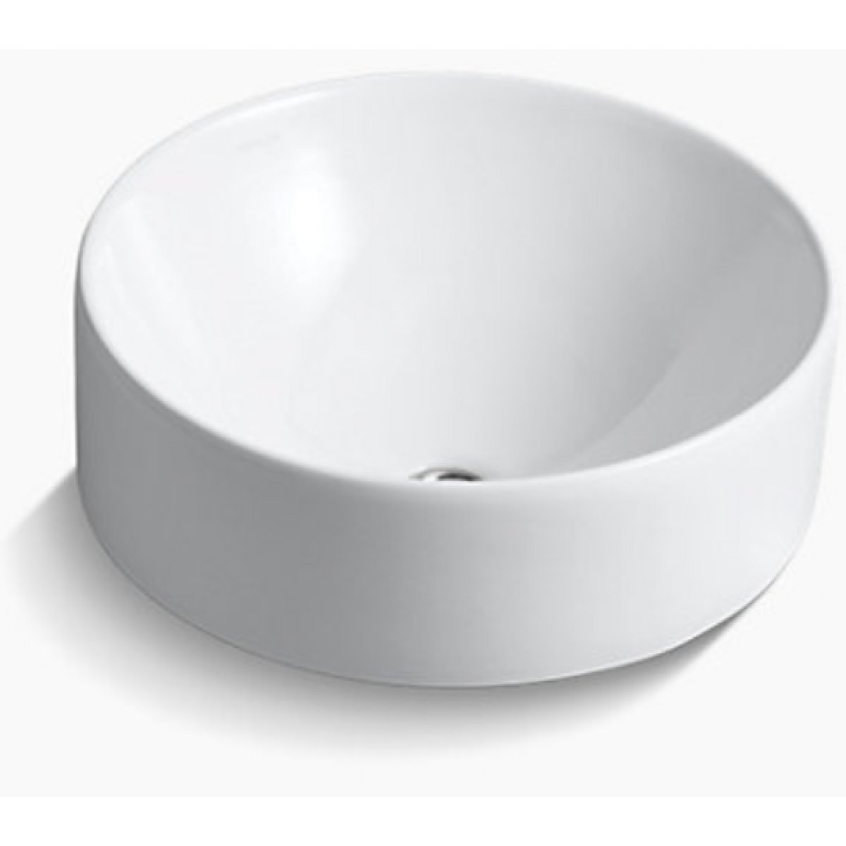 Kohler K-14800X-0 CHALICE 圓形檯上式面盆 - 簡約圓潤，底部上釉