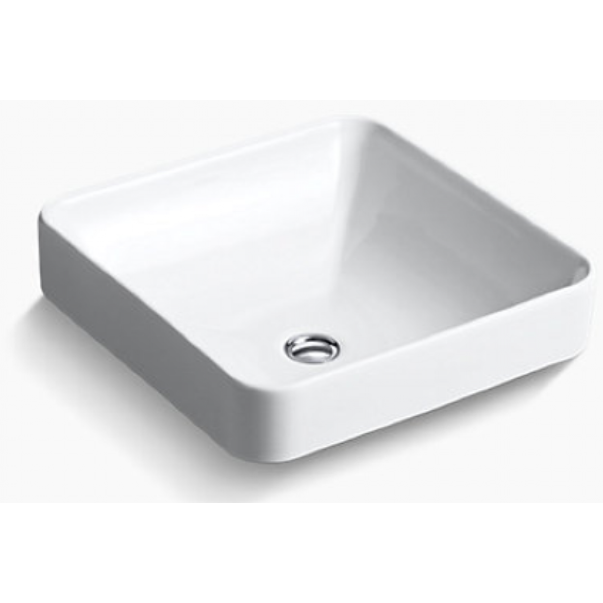 Kohler K-2661X-0 Forefront 方形檯上式面盆 - 摩登對稱，引人注目