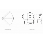 Blanco 516672 Eloscope-F II 混合水龍頭：窗前安裝，可伸縮出水口，360°旋轉