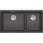 Blanco 523585 Subline 480/320-U 雙盆昇盤 (炭石灰色 Rock Grey)