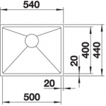 BLANCO QUATRUS R15 500-IU 304不銹鋼臺下式廚房洗滌盤