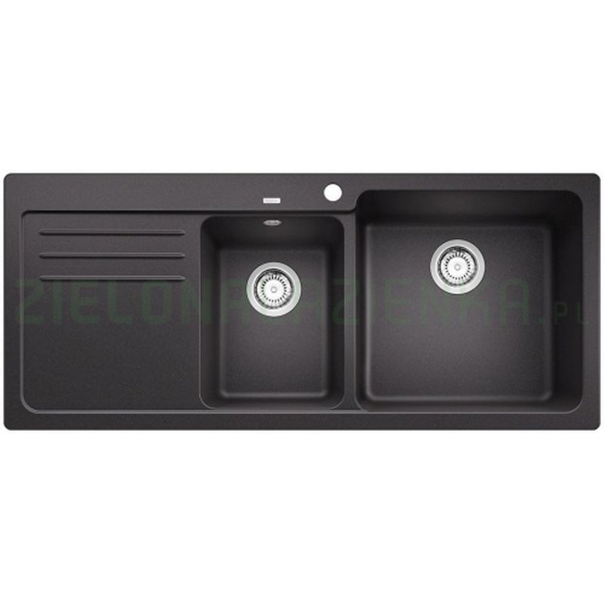 Blanco NAYA 8S 瀝青色 廚房雙盆昇盤 (適用80厘米櫃)