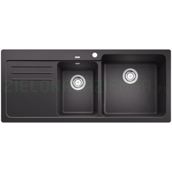 Blanco NAYA 8S 瀝青色 廚房雙盆昇盤 (適用80厘米櫃)