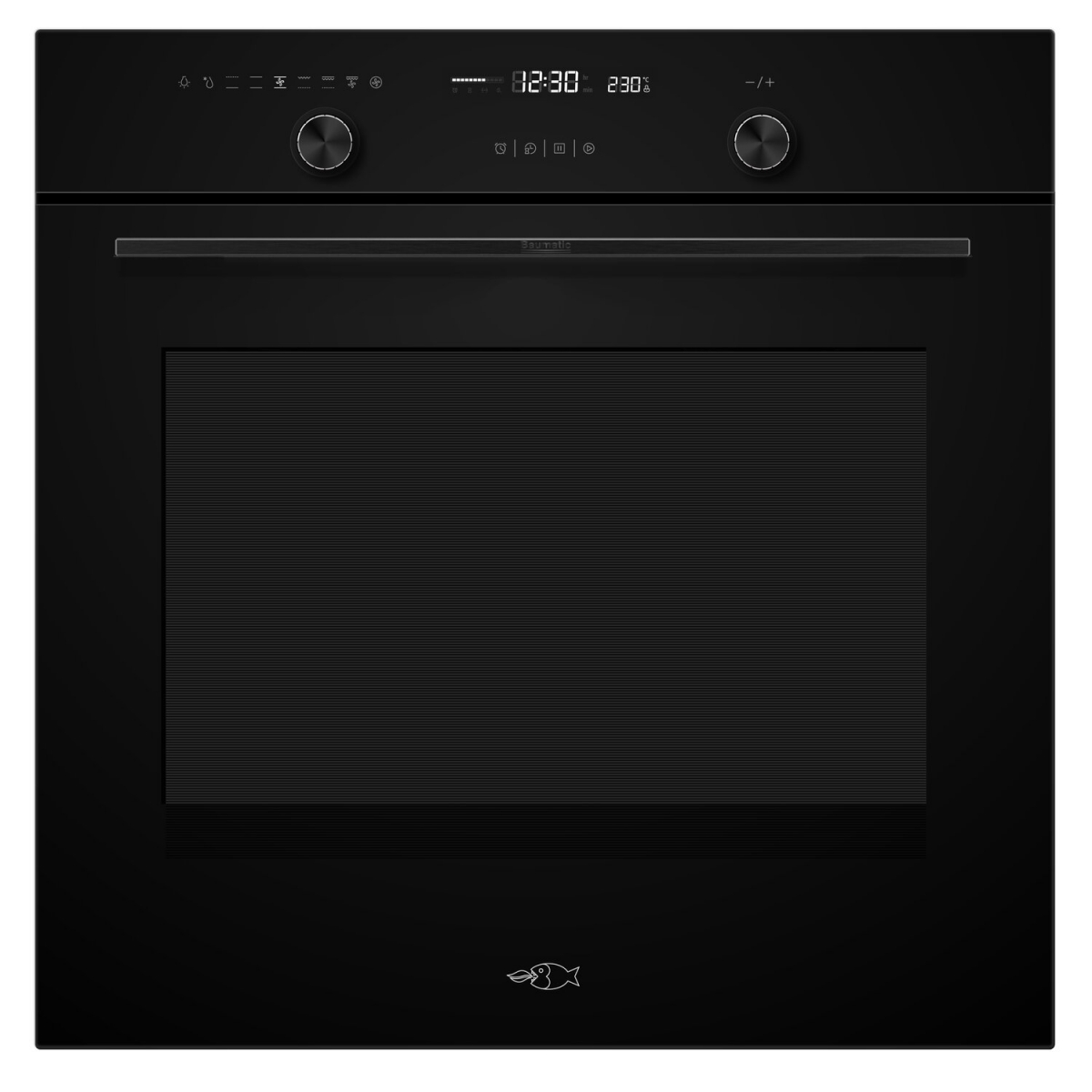 Baumatic BMO620BL 70公升黑魂系列易潔搪瓷嵌入式電焗爐：9種程序，A級能效，可拆卸三層門