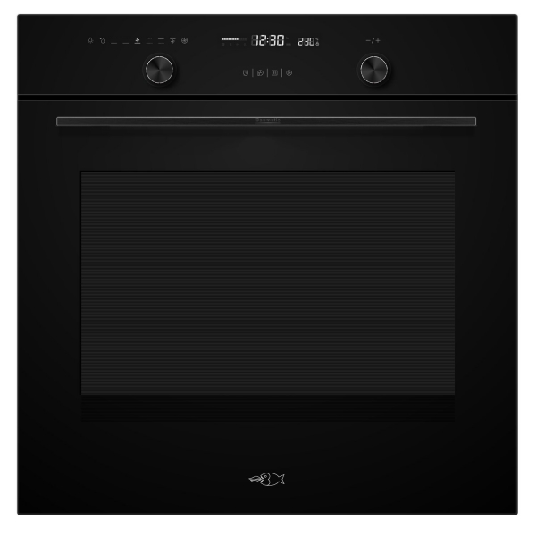 Baumatic BMO620BL 70公升黑魂系列易潔搪瓷嵌入式電焗爐：9種程序，A級能效，可拆卸三層門