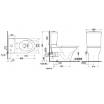 TOTO C945RE 分體式座廁 - Wash Down直沖，CEFIONTECT易潔技術