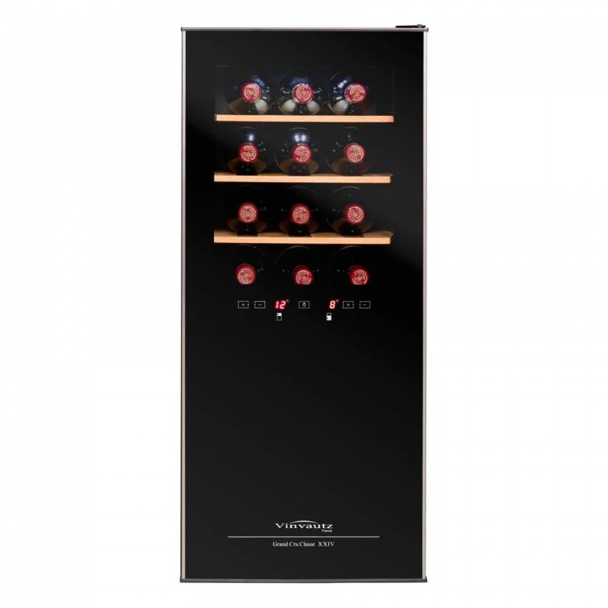 VINVAUTZ 名望 VZ24BDHK 24瓶雙溫區紅酒櫃 - 寧靜熱電製冷與防紫外線玻璃門