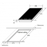 Whirlpool 惠而浦 ACM230IX 29厘米 嵌入式雙頭電磁爐