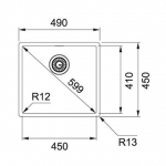 Franke BXX210-45 Box 不銹鋼單昇盆 (檯面/檯底)