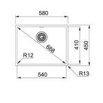 Franke BXX210-54 Box 不銹鋼單昇盆 (檯面/檯底)