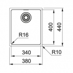Franke MRX110-34 Maris 不銹鋼 檯底單昇盆