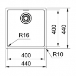 Franke MRX110-40 Maris 不銹鋼 檯底單昇盆