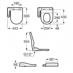Roca 804025005 Multiclean X 圓形電子廁板 (尊尚型)