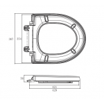 Kohler K-17674 Panache 原裝緩降油壓廁板