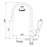 Franke CT193S Eos 可拉出式星盆龍頭