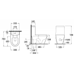 Walrus WR110034 連體自由咀座廁連油壓廁板