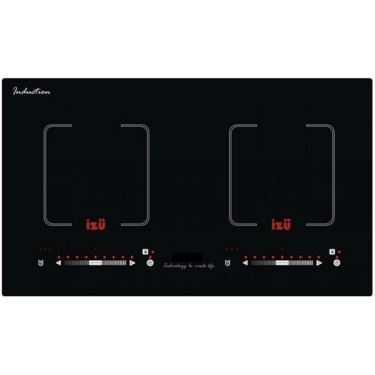 Izu 伊豆 ICN2.8KW 74厘米 2800W 雙頭電磁爐 - 9段火力、13A插頭