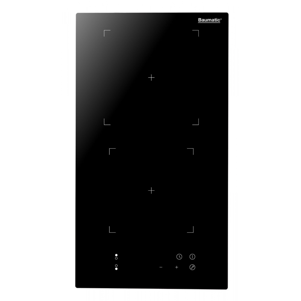 Baumatic BHI305.1 30厘米嵌入式雙頭電磁爐：9段火力，電子計時器，安全鎖