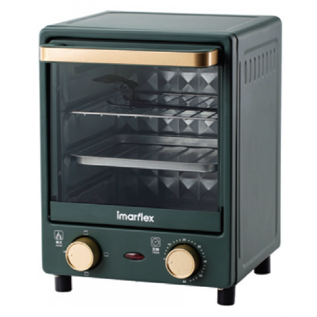 Imarflex 伊瑪 IOV-10D 10公升 座檯式雙層電焗爐 - 雙旋鈕操控、4段加熱模式