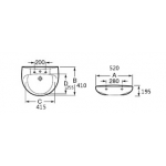 Roca A327394000 Victoria 單孔掛牆式圓形面盆