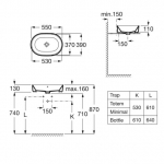 Roca A3270Y1000 The Gap 檯上洗手盆 - 歐洲製造，橢圓形設計